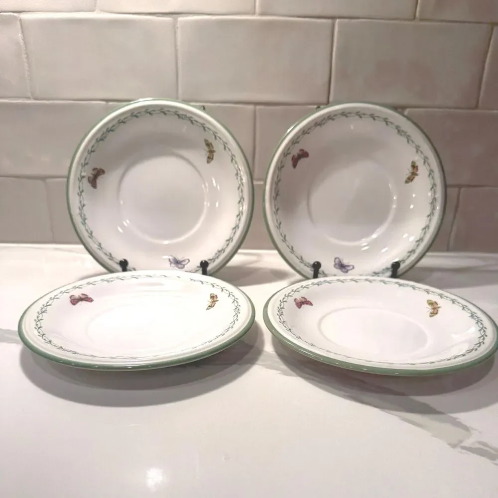 Vintage Studio Nova Garden Bloom Saucers Set of 4, Pattern Y2372 Mikasa